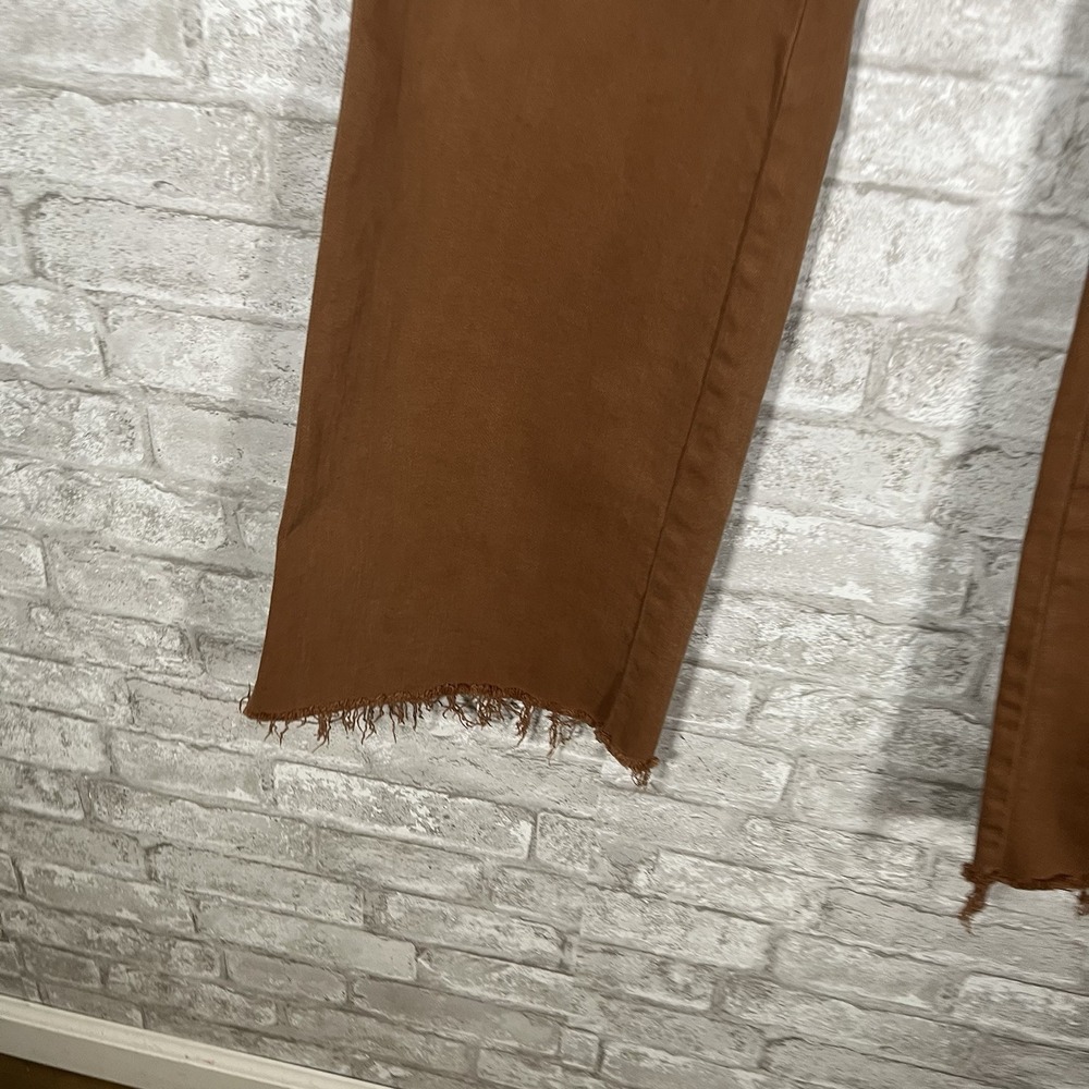 Judy Blue Brown Garment Dyed High Rise Flare Raw Hem Jeans Size 14W - Picture 3 of 11
